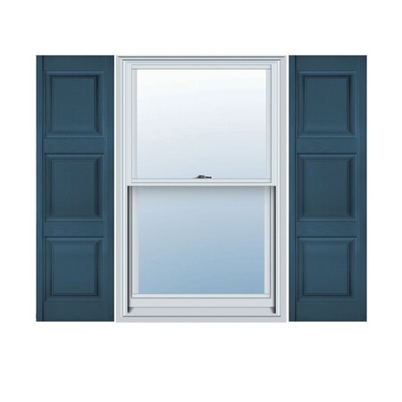 Ekena Millwork Lifetime Vinyl, Custom Three Equal Panel, Raised Panel Shutters, w/Shutter-Loks, LP4C12X05000CB LP4C12X05000CB